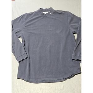 Nike Shirt Extra Large Navy Blue Long Sleeve Thermal Winter Silver Tag High Neck